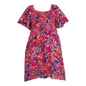 Perfect Pink Plus Size Party Dress 3x !00% Cotton Super Flattering